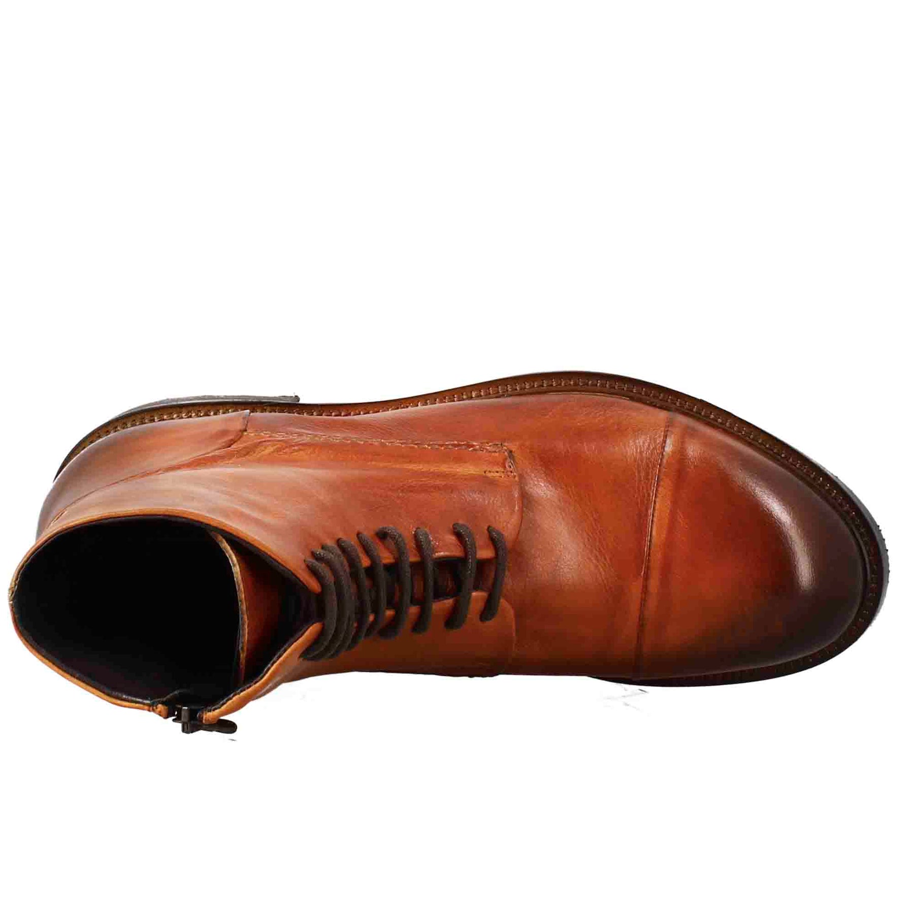 Men's High Diver Amphibian Boot In Tan-Coloured Washed Leather