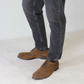 Elegant brown suede derby for men