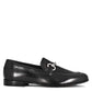 Men's black leather moccasin with horsebit