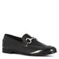 Men's black leather moccasin with horsebit